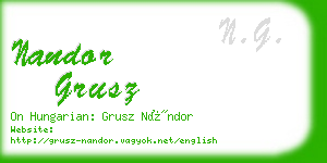 nandor grusz business card